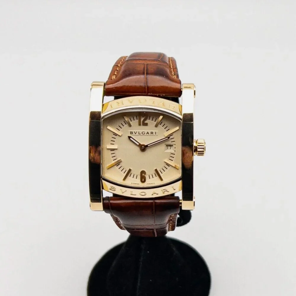 BVLGARI Mens 18k Yellow Gold Dress Watch